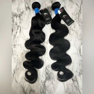 22” & 22” Brazilian Body Wave Natural Black Unprocessed 100% Human hair